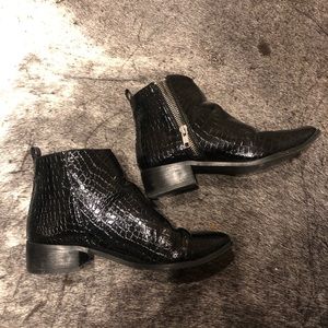 Alligator skin booties